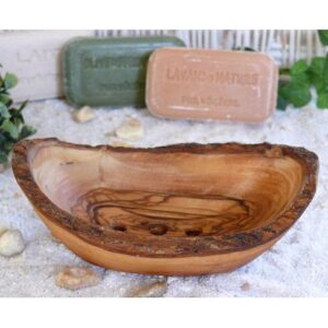 Rustic Olive Wood Soap Dish