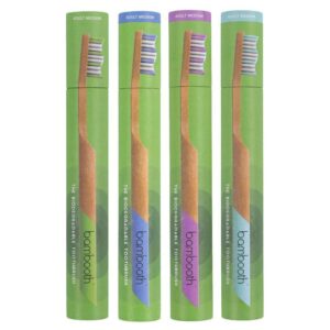 Bambooth Adults Bamboo Toothbrush - 4 Single Tubes