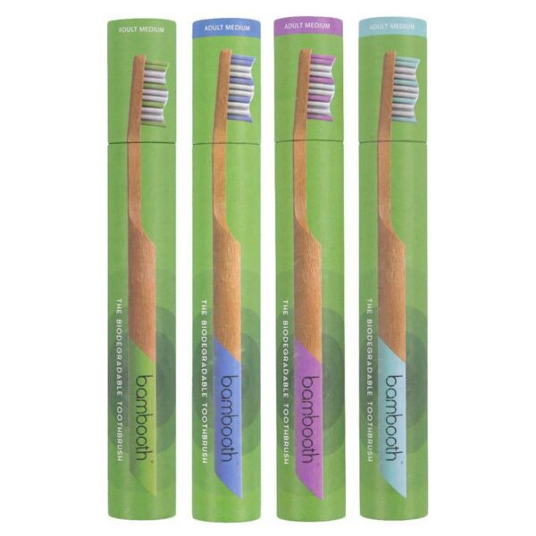 Bambooth Adults Bamboo Toothbrush - 4 Single Tubes