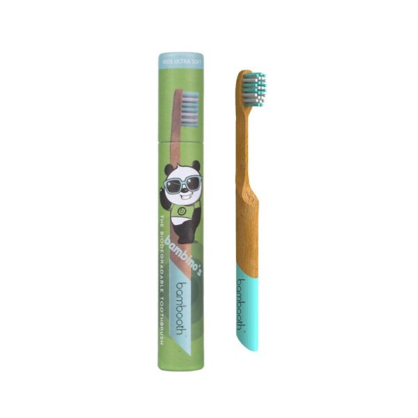 Bambooth Bambino Kids Bamboo Toothbrush - Aquamarine