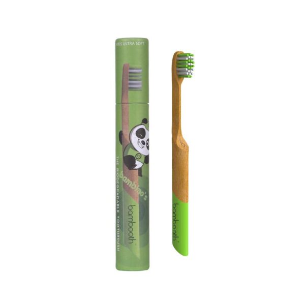 Bambooth Bambino Kids Bamboo Toothbrush - Forest Green