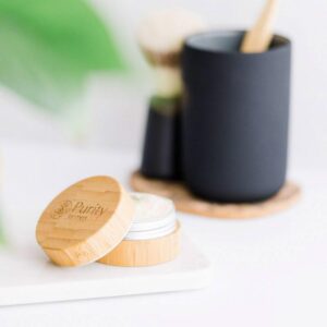 Purity for Men Energising Moisturiser in a bamboo jar