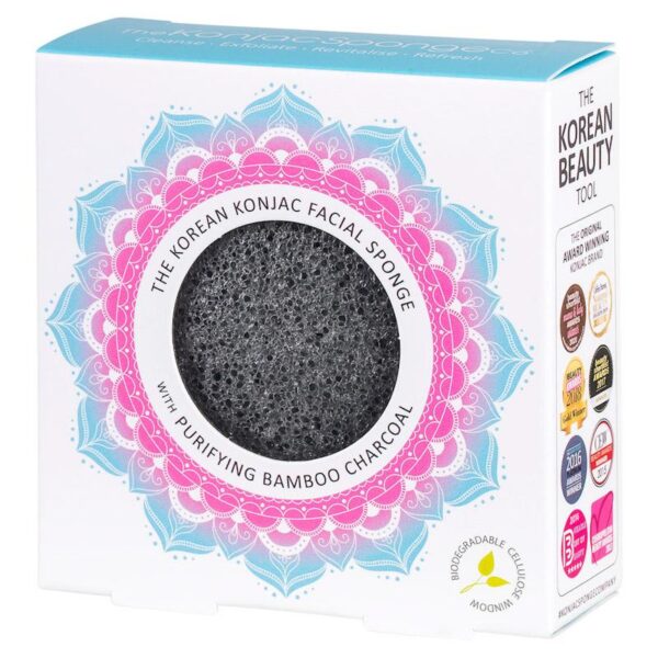 The Konjac Sponge Co. Korean Konjac Face Sponge - Bamboo Charcoal