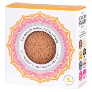 The Konjac Sponge Co. Korean Konjac Face Sponge - Chamomile & Pink Clay