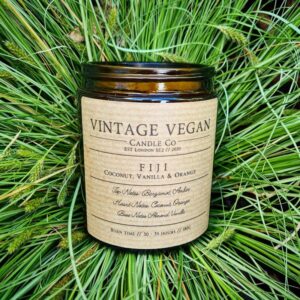 Vintage Vegan Candle Co Fiji Soy Wax Candle - Coconut, Vanilla & Orange