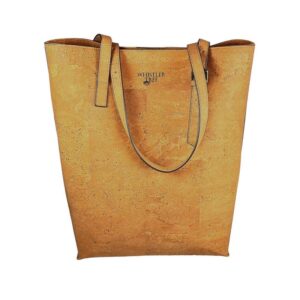 Whistler Tree Amadora Vegan Cork Leather Tote Bag in Tan