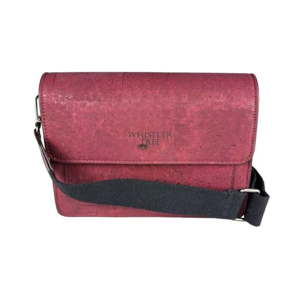 Whistler Tree Lamego Cross Body Bag - Raspberry Vegan Cork Leather