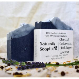 Naturally Soapful Charcoal, Cedarwood, Black Pepper & Lavender Soap Bar