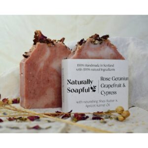 Naturally Soapful Rose Geranium, Grapefruit & Cypress Soap Bar